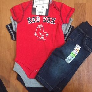 Redsox 3 pack onesies